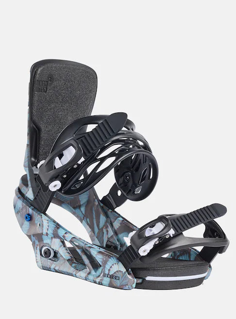 Burton Lexa Snowboard Bindings Womens 2025 Blue Buterflies