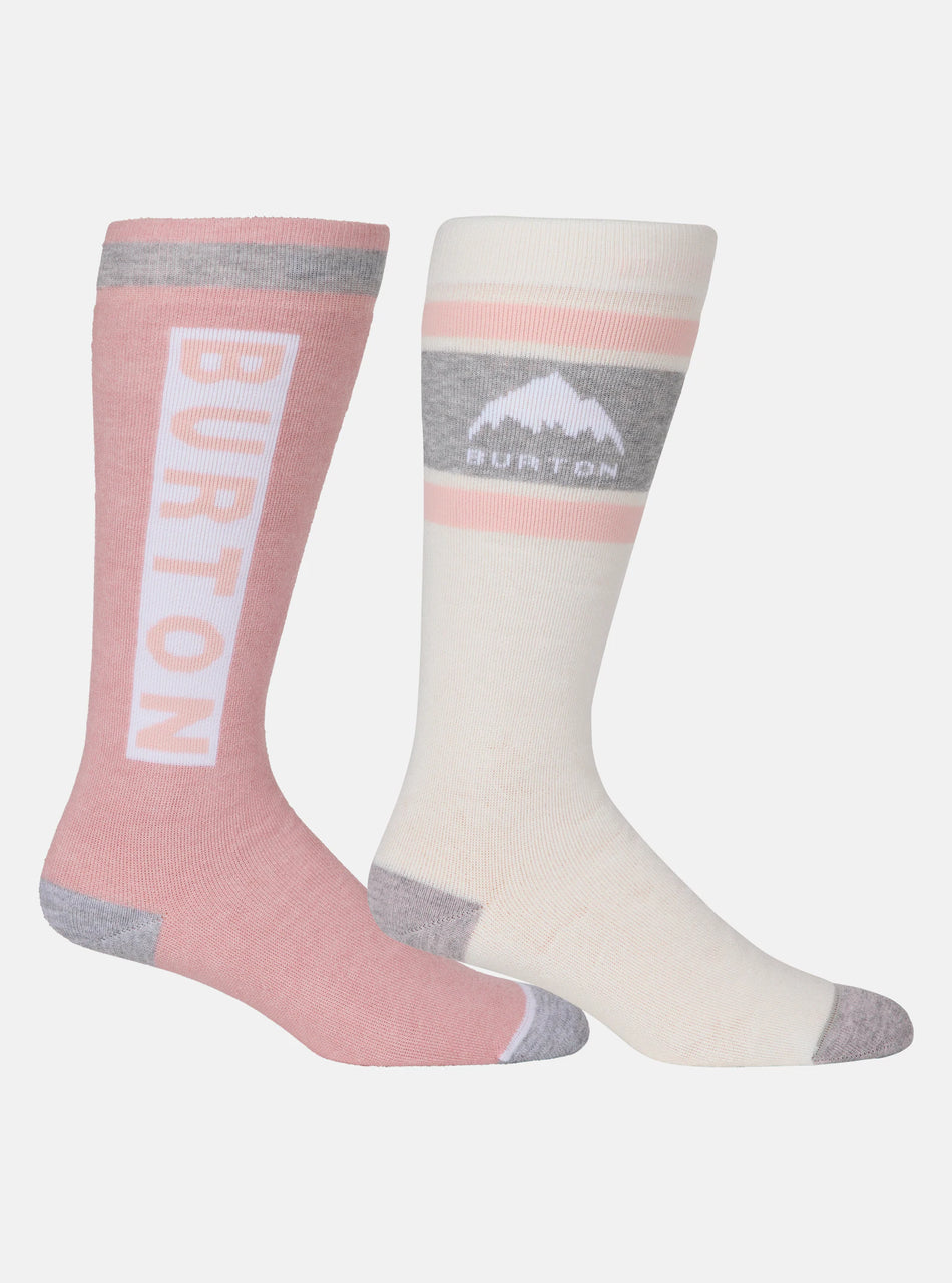 Burton Weekend Midweight Socks 2 Pack Womens Stout White