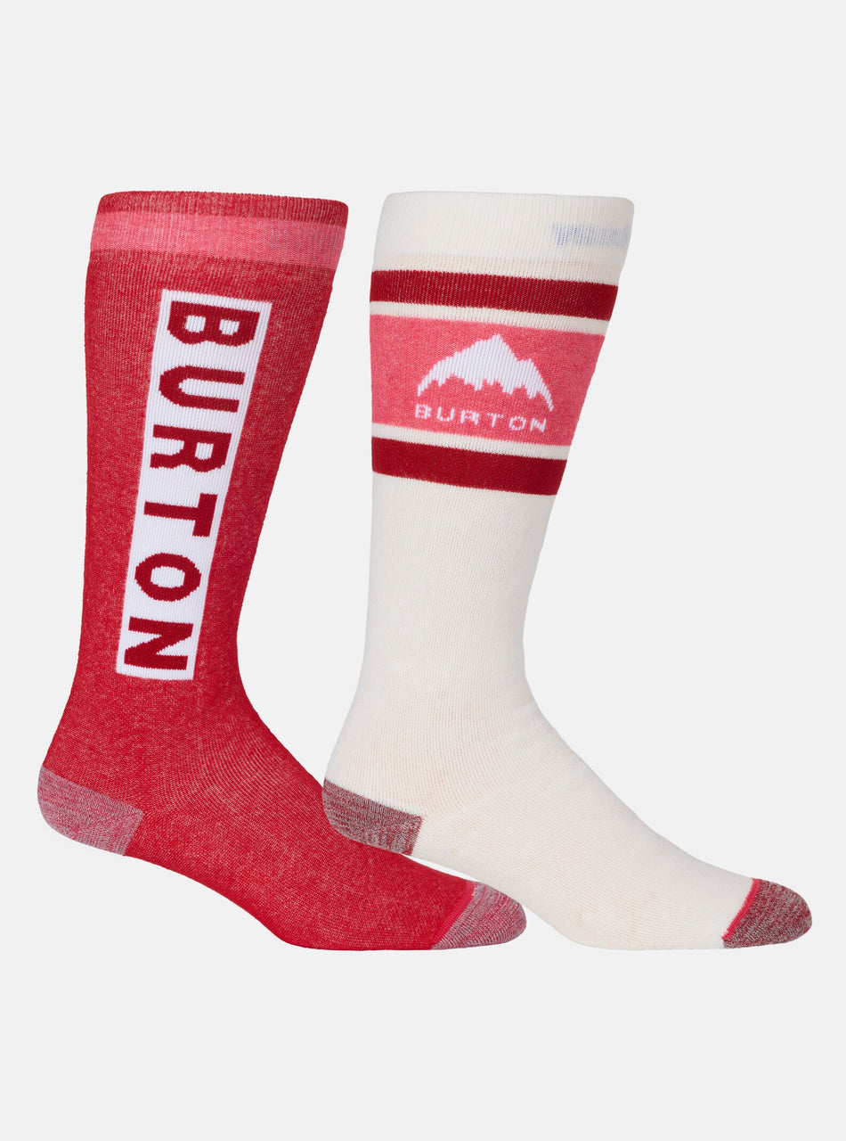 Burton Weekend Midweight Socks 2 Pack Womens Deep Red