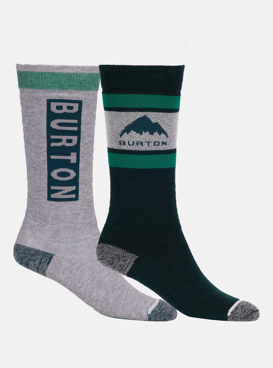 Burton Weekend Midweight Socks 2 Pack Kids Deep Emerald