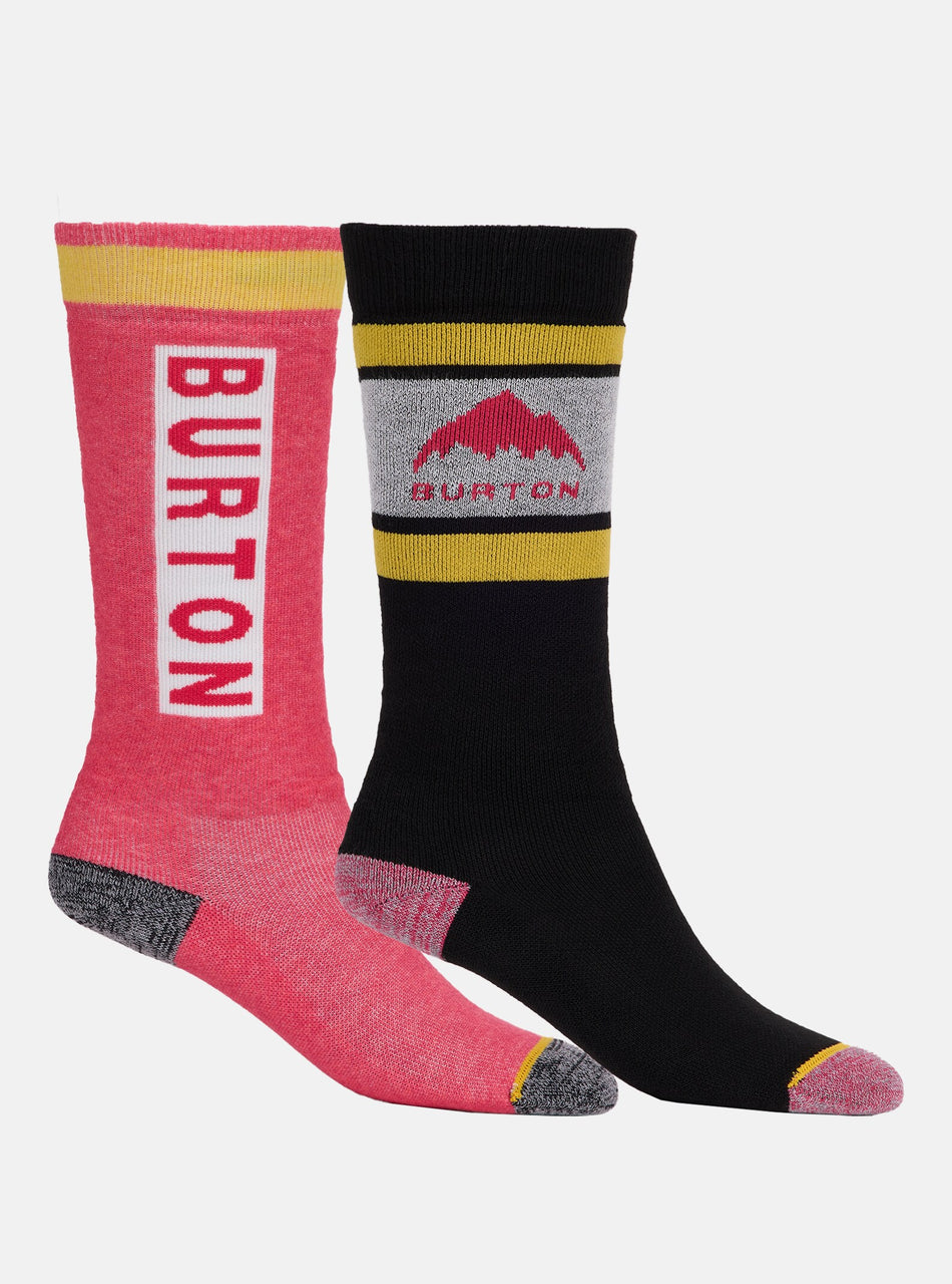 Burton Weekend Midweight Socks 2 Pack Kids Azalea Pink