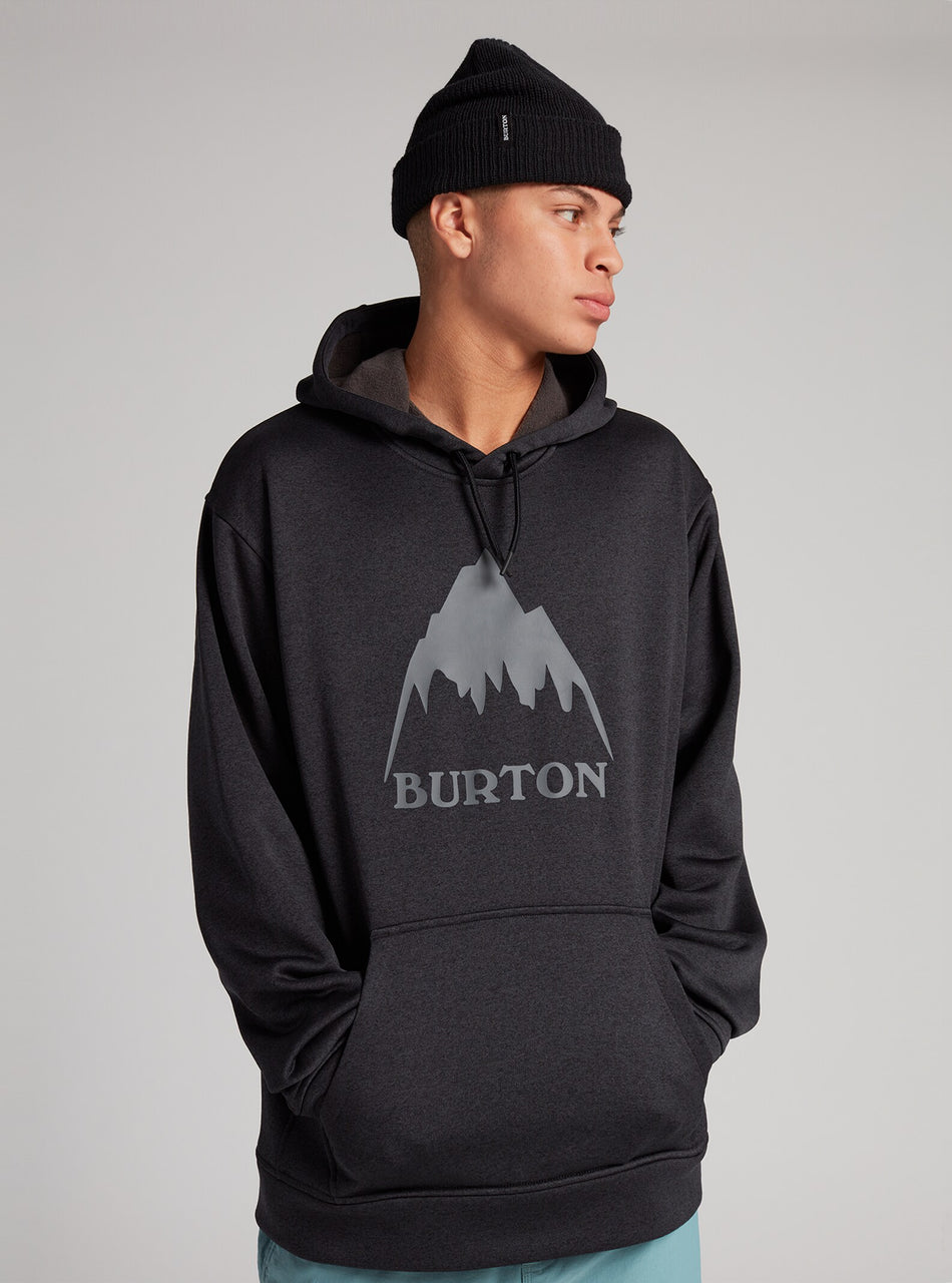 Burton Oak Pull Over Hoodie Mens 2024 Black Heather