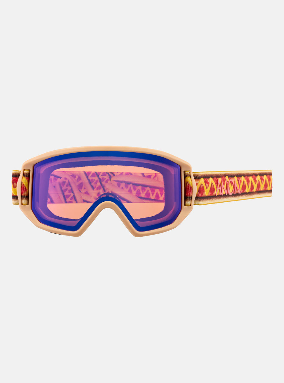 Anon Relapse Junior Goggles & MFI Face Mask Hot Doggin / Blue Amber