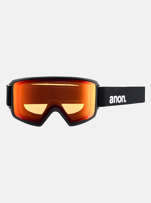 Anon M3 Goggles & MFI Face Mask & Spare Lens Low Bridge Fit Black / Perceive Sun Red Lens