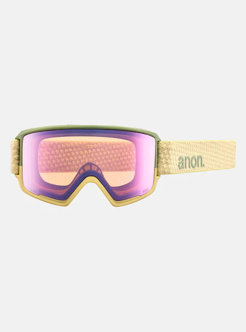 Anon M3 Goggles & MFI Face Mask & Spare Lens 2024 Mushroom / Perceive Variable Green Lens