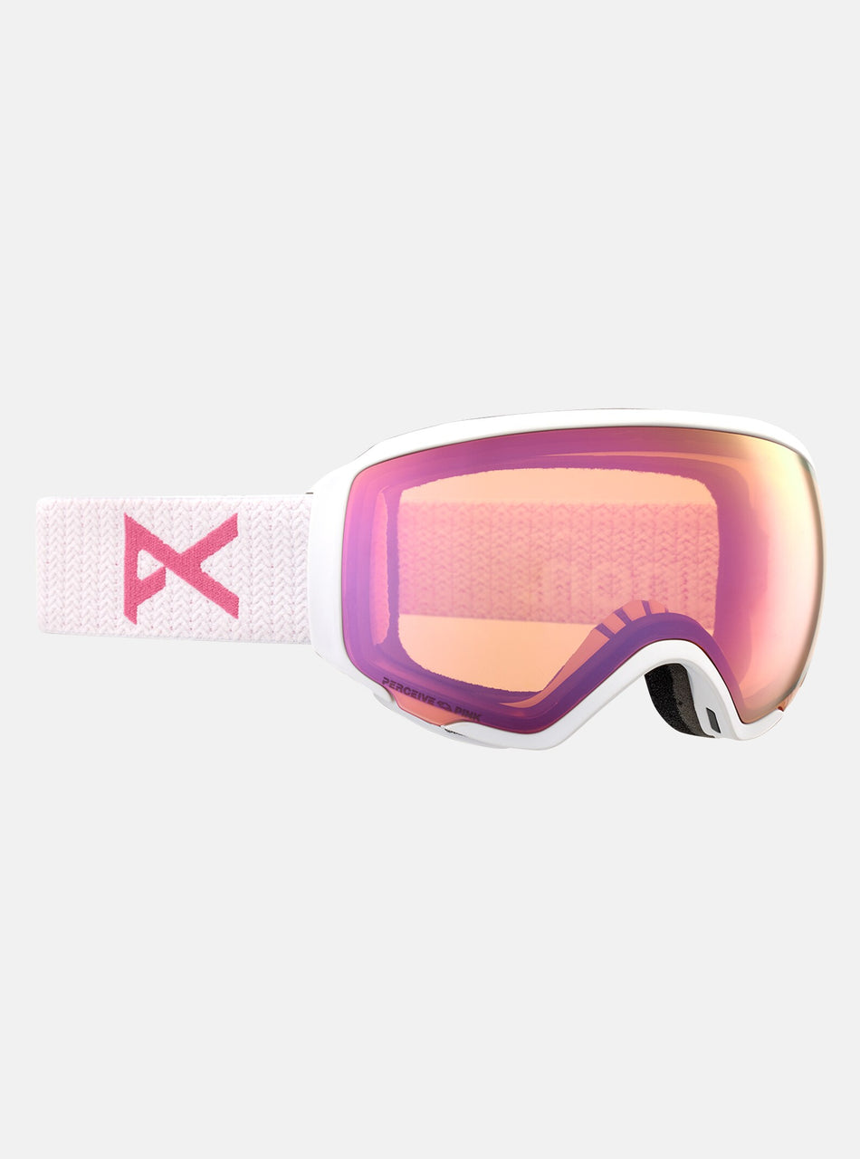 Anon WM1 Goggles & MFI Face Mask & Spare Lens White / Perceive Cloudy Pink Lens