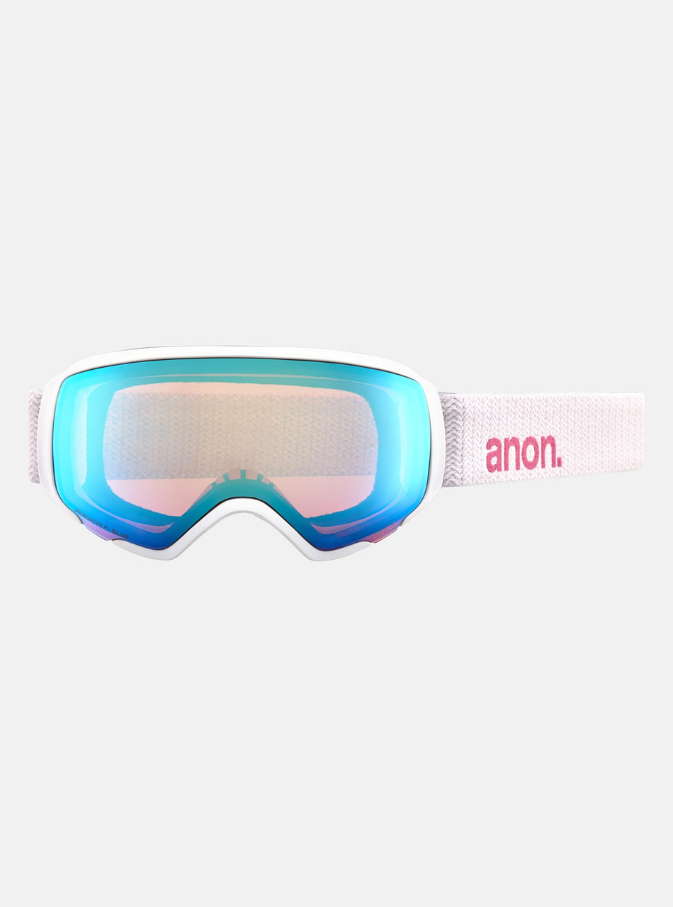 Anon WM1 Goggles & MFI Face Mask & Spare Lens White / Perceive Cloudy Pink Lens