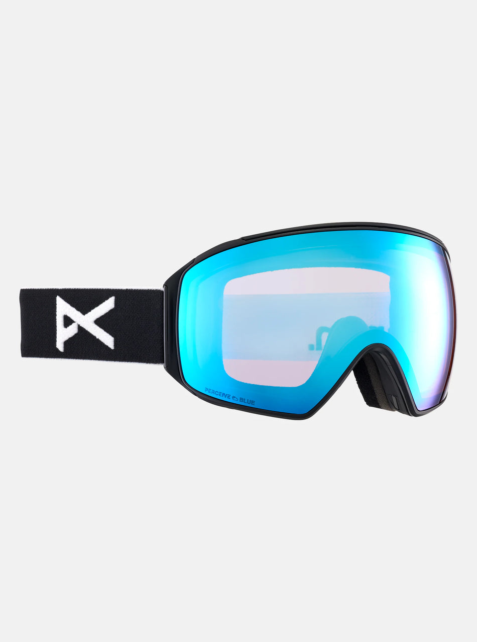 Anon M4 Toric Goggles & MFI Face Mask & Spare Lens Black / Perceive Variable Blue Lens