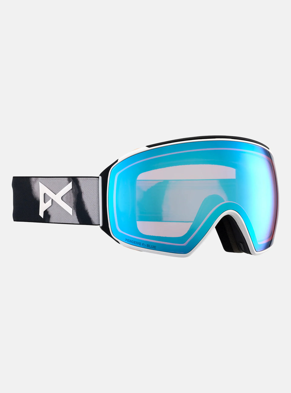 Anon M4 Toric Goggles & MFI Face Mask & Spare Lens Low Bridge Fit Family Tree Black / Perceive Variable Blue Lens