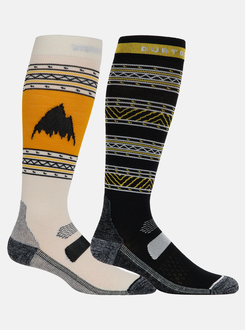 Burton Performance Lightweight Socks 2 Pack Mens Goldenrod