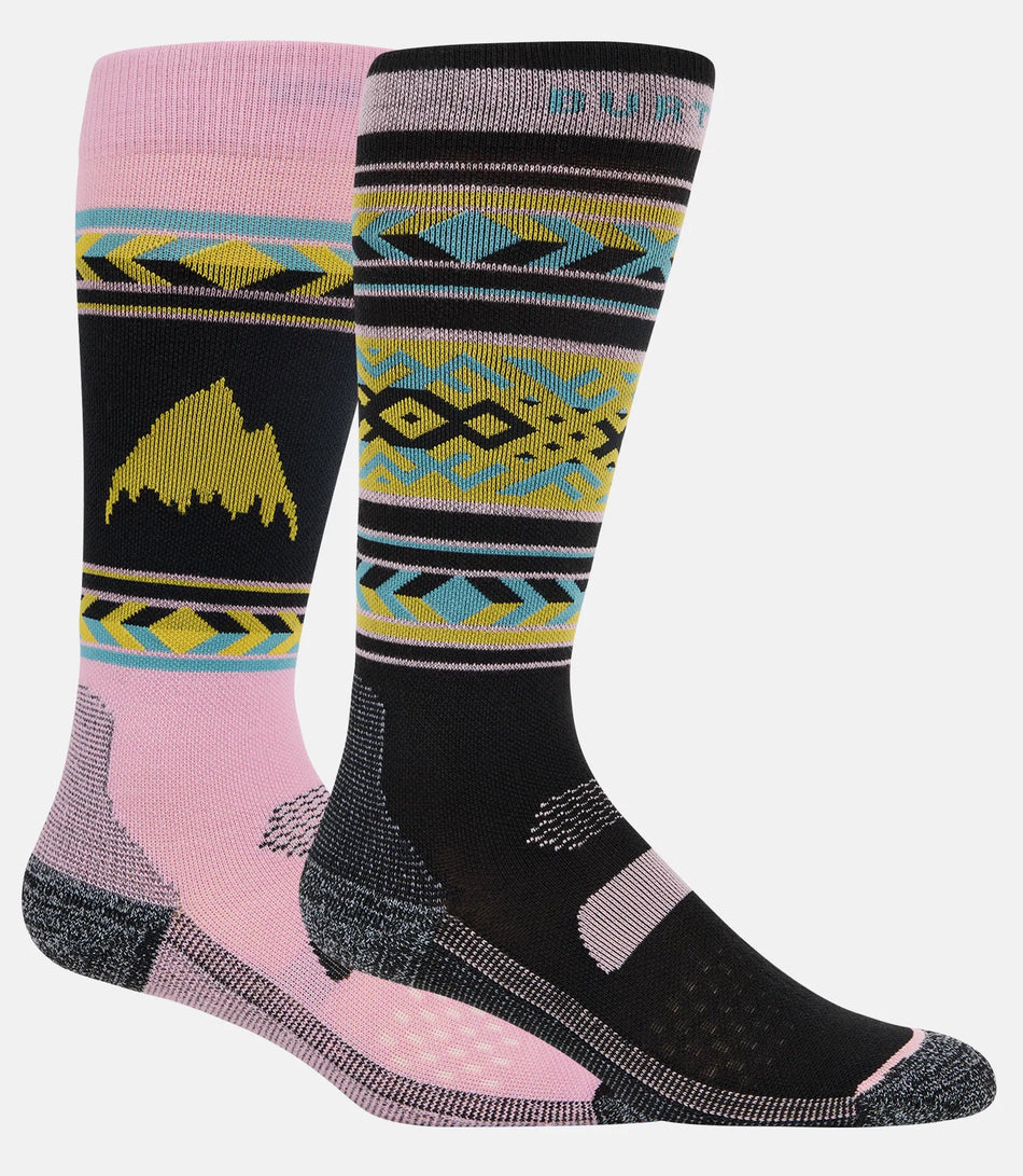 Burton Performance Lightweight Two Pack Socks Womens Powder Blush