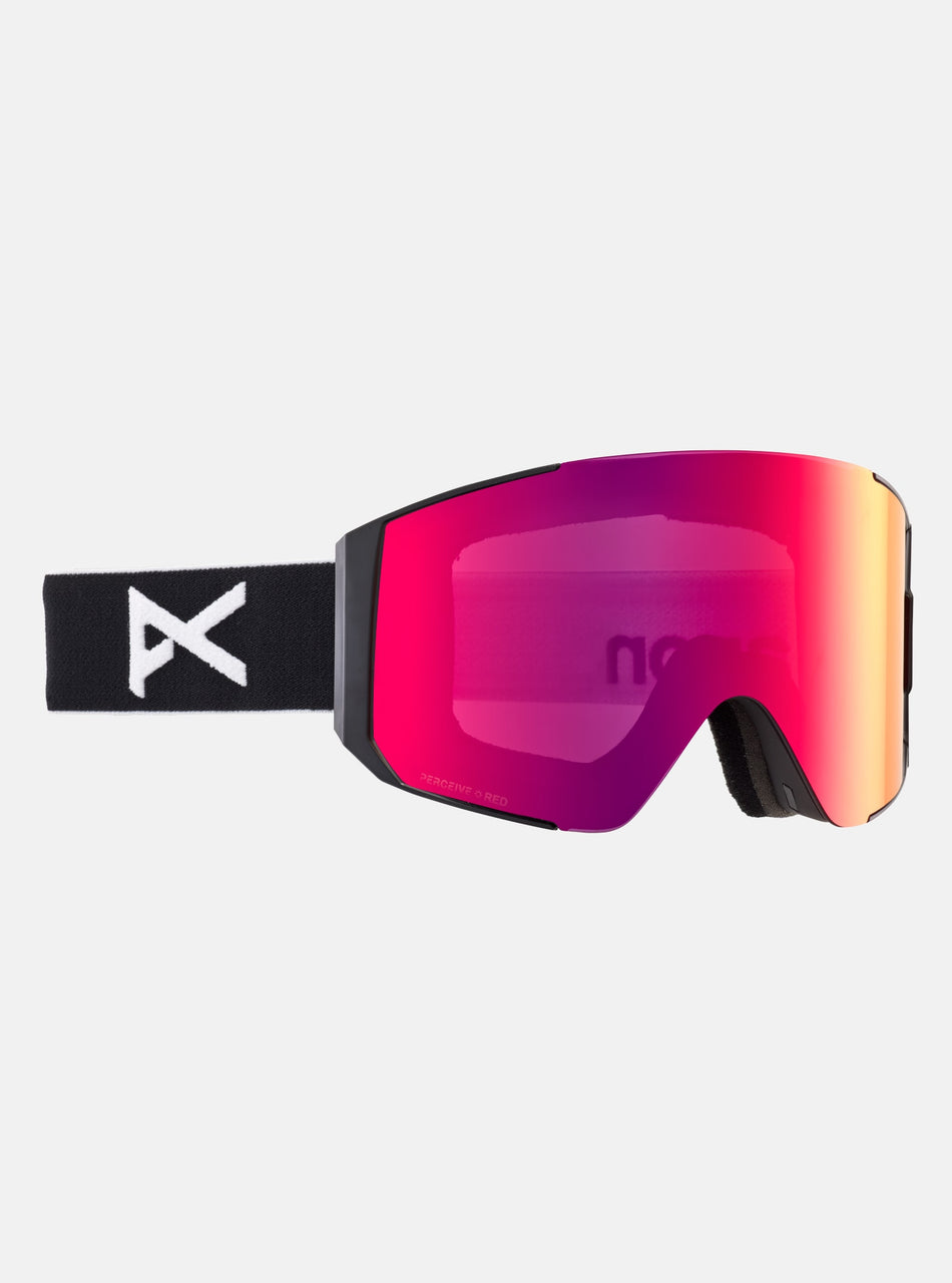 Anon Sync Goggles Black / Perceive Sunny Red Lens & Spare Lens