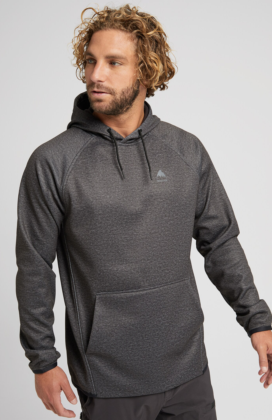 Burton Crown Weatherproof Pull Over Hoodie Mens Black Heather