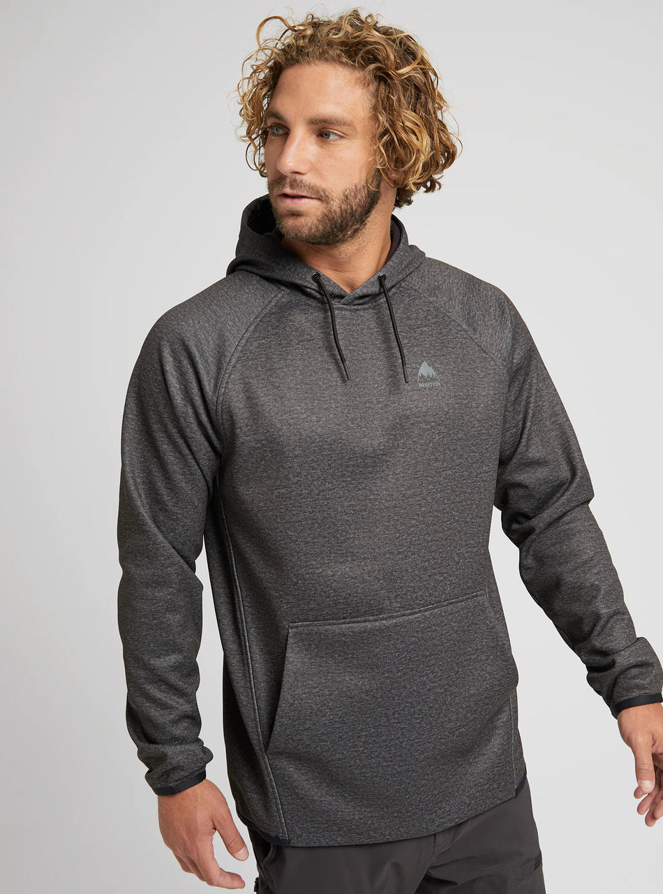 Burton Crown Weatherproof Pull Over Hoodie Mens 2024 Black Heather