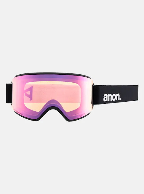 Anon WM3 Goggles & MFI Face Mask & Spare Lens Low Bridge Fit Black / Perceive Variable Blue Lens