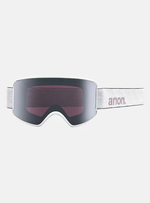 Anon WM3 Goggles & MFI Face Mask & Spare Lens Low Bridge Fit White / Perceive Variable Violet Lens