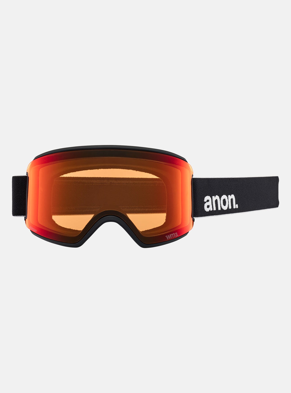 Anon WM3 Goggles & MFI Face Mask & Spare Lens Black / Perceive Sunny Red Lens