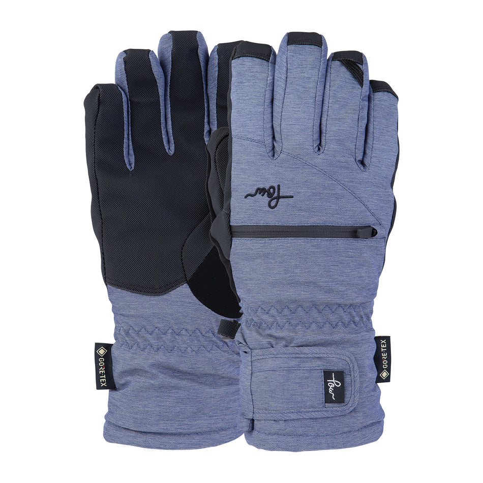 POW Cascadia Gore-Tex Short Glove Womens Blue Nights