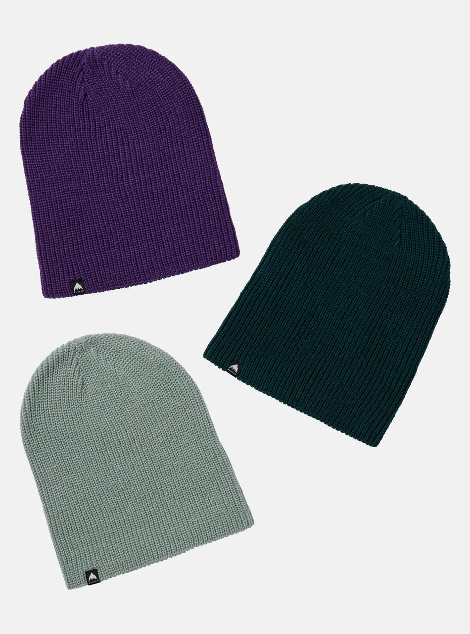 Burton Recycled DND Beanie 3 Pack Deep Emerald/ Petrol Green / Imperial Purple