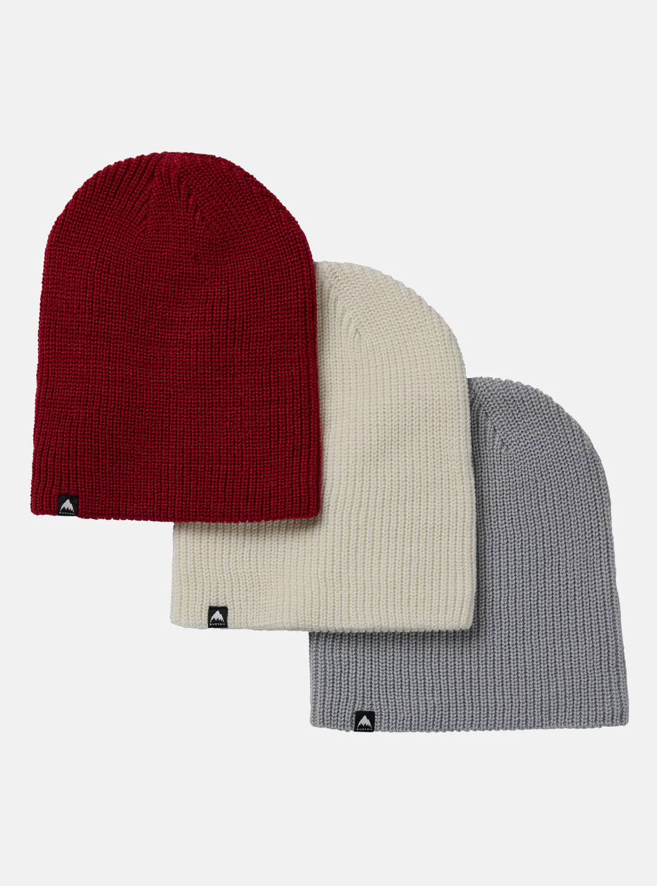 Burton Recycled DND Beanie 3 Pack Deep Red / Stout White / Silver Sconce