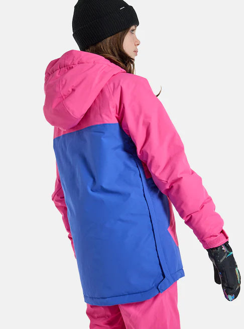 Burton Frostner Anorak Jacket Kids 2024 Fuchsia Fusion / Amparo Blue