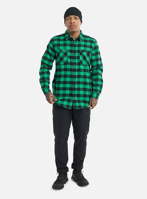 Burton Favorite Flannel Mens Clover Green Buffalo Plaid