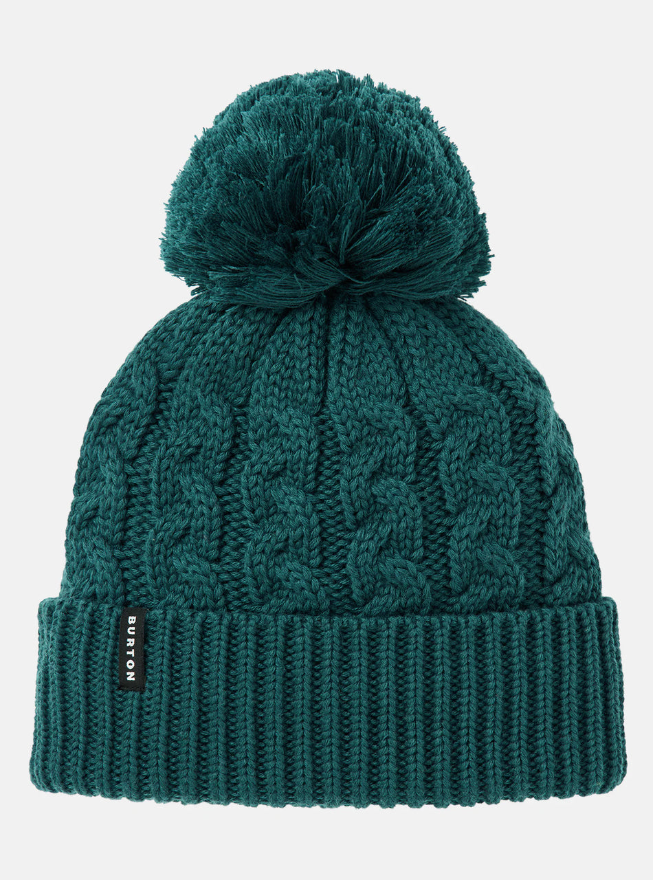 Burton Zippy Fleece Lined Beanie Womens Deep Emerald