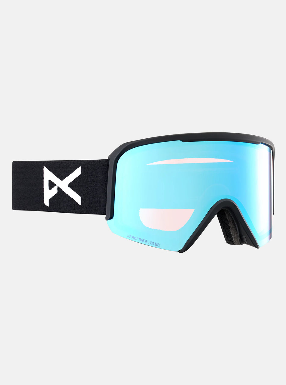 Anon Nesa Goggles Low Bridge Fit Black / Perceive Variable Blue Lens