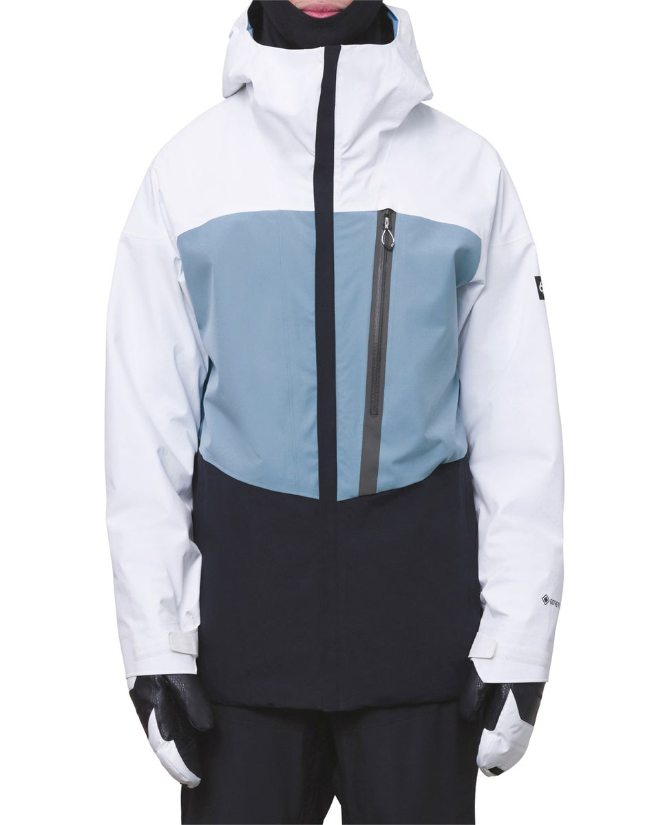 686 GORE-TEX GT Jacket Mens 2024 White Steel Blue Black