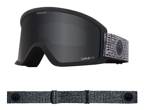 Dragon DX3 OTG Snow Goggles Low Bridge 2024 Sweater Weather / Lumalens Dark Smoke