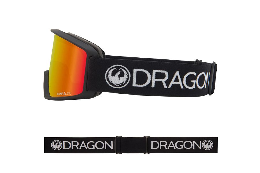 Dragon DXT OTG Snow Goggles Low Bridge 2024 Black / Lumalens Black Red Ion