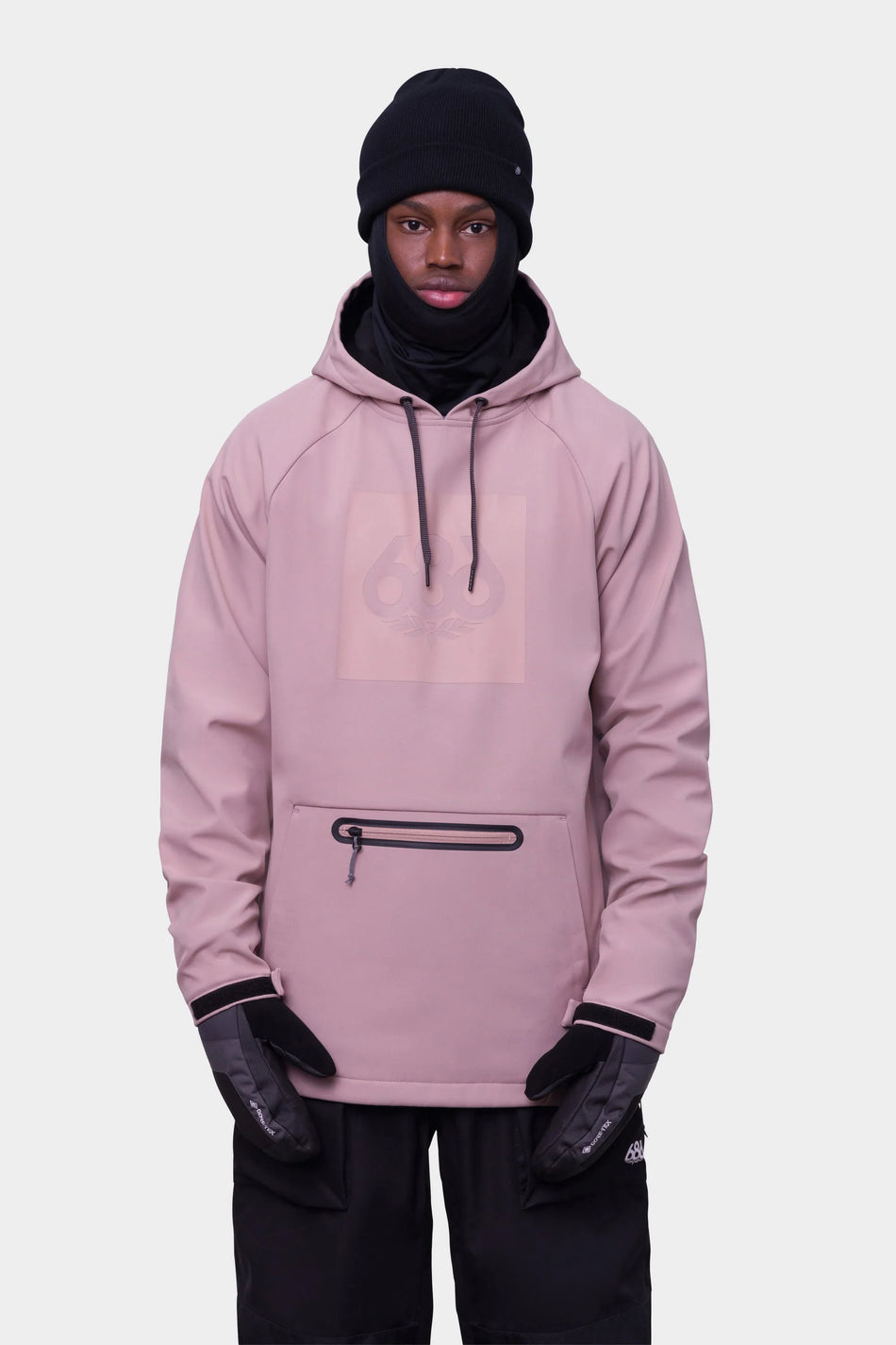 686 Waterproof Hoodie Mens 2024 Dusty Mauve