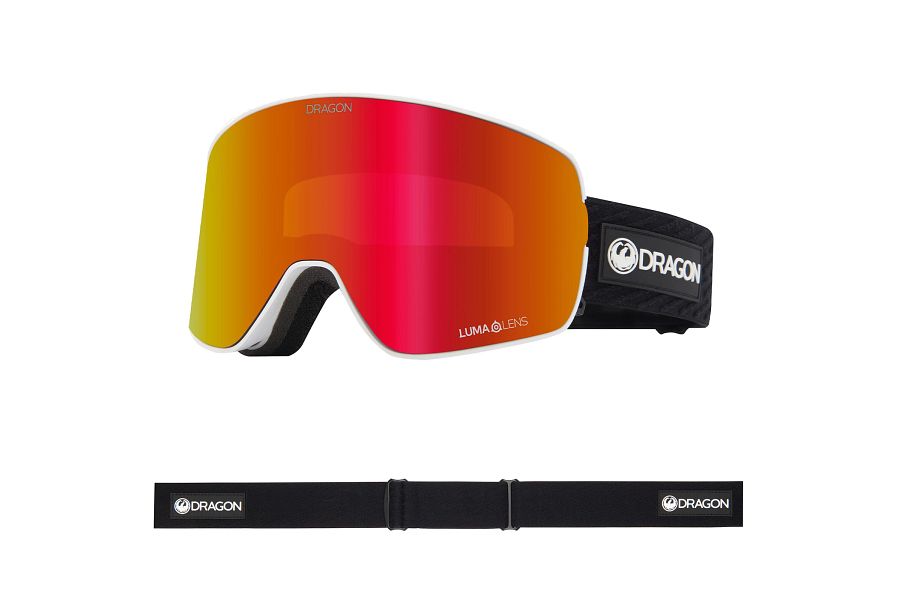 Dragon NFX2 Snow Goggles Low Bridge 2024 Icon Red / Lumalens Red Ion + Lumalens Light Rose