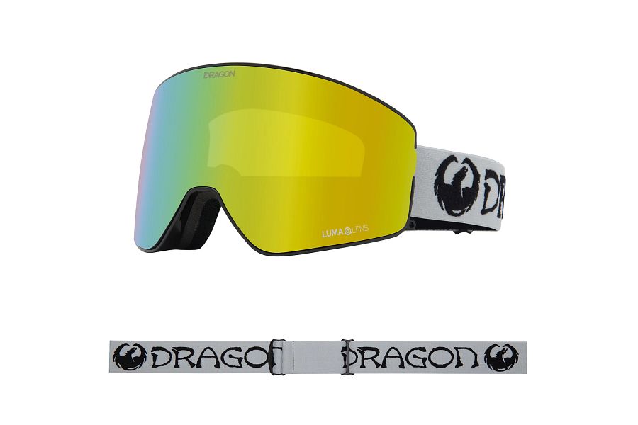 Dragon PXV2 Snow Goggles Low Bridge 2024 Classic Grey / Lumalens Gold Ion + Lumalens Amber