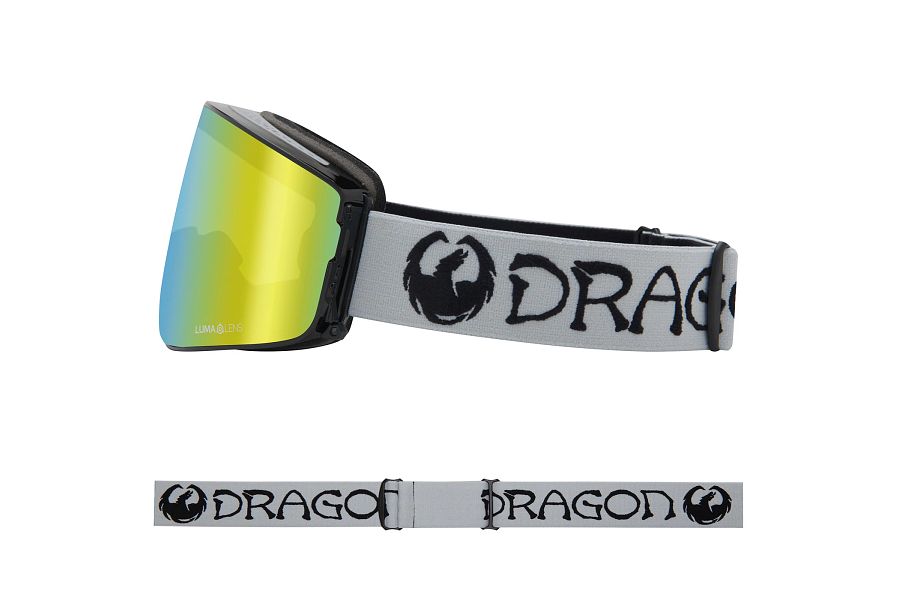 Dragon PXV2 Snow Goggles Low Bridge 2024 Classic Grey / Lumalens Gold Ion + Lumalens Amber