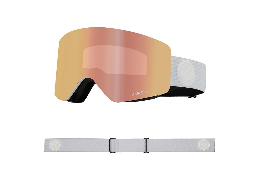 Dragon R1 OTG Snow Goggles 2024 Alpina / Lumalens Rose Gold Ion + Lumalens Amber