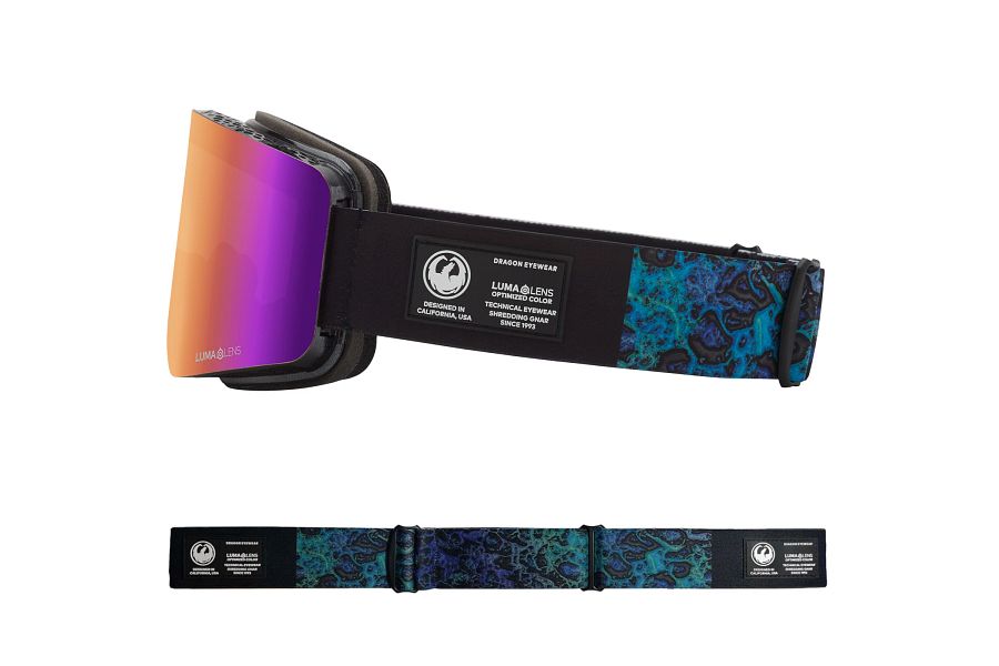 Dragon R1 OTG Snow Goggles 2024 Black Pearl / Lumalens Purple Ion + Lumalens Amber