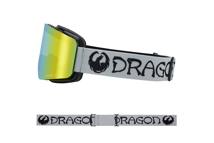 Dragon R1 OTG Snow Goggles Low Bridge 2024 Classic Grey / Lumalens Gold Ion + Lumalens Amber