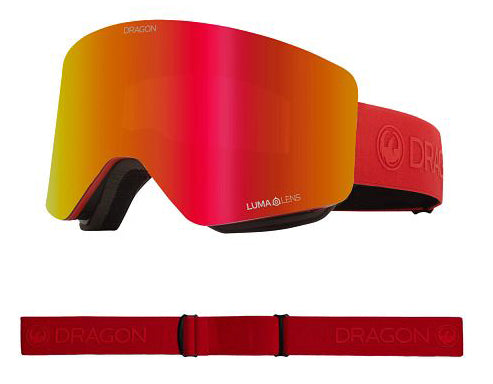 Dragon R1 OTG Snow Goggles Low Bridge 2024 Saffron / Lumalens Red Ion + Lumalens Rose