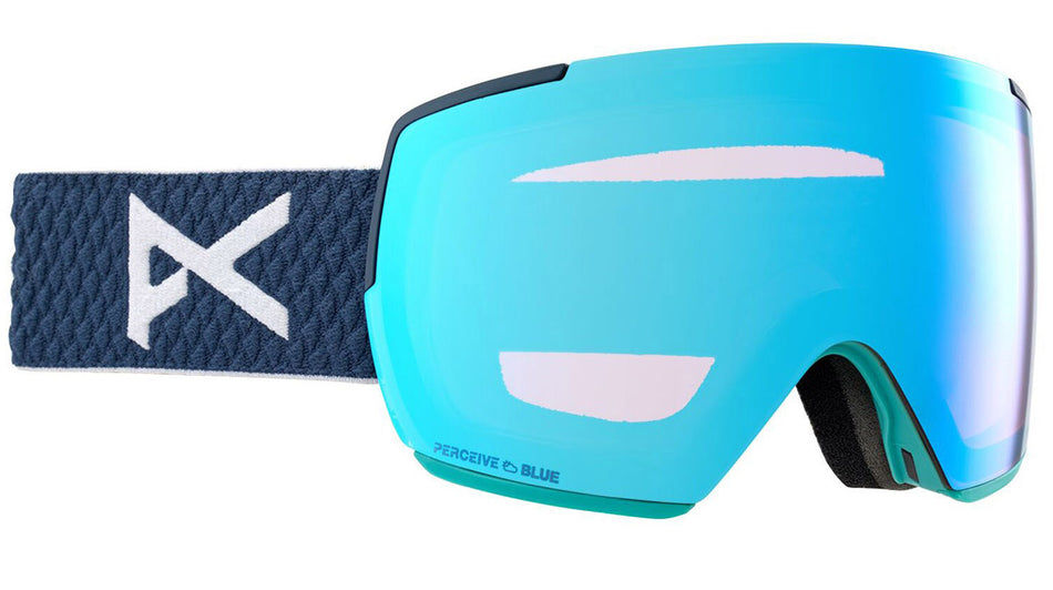 Anon M5 Goggles & MFI Face Mask & Spare Lens Low Bridge Fit Nightfall / Perceive Variable Blue Lens