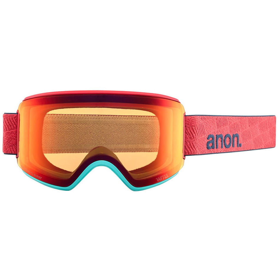 Anon WM3 Goggles & MFI Face Mask & Spare Lens Low Bridge Fit 2024 Coral / Perceive Sun Bronze Lens