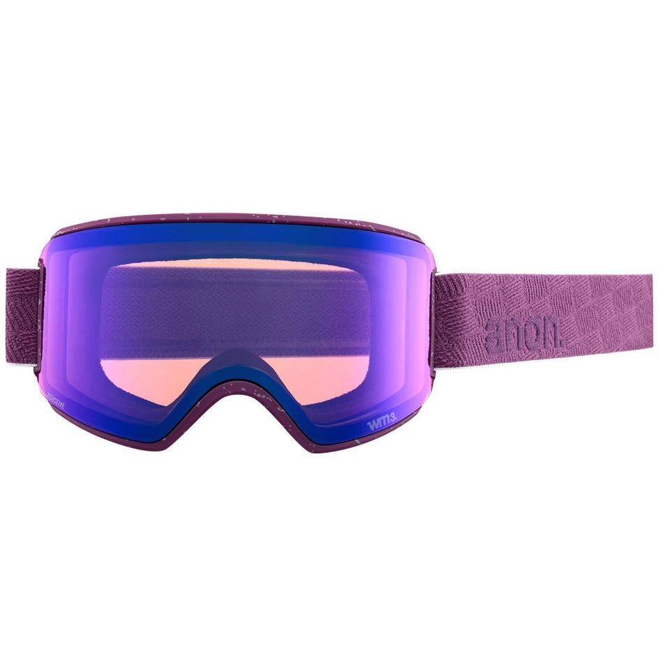 Anon WM3 Goggles & MFI Face Mask & Spare Lens Low Bridge Fit 2024 Grape / Perceive Sun Onyx Lens