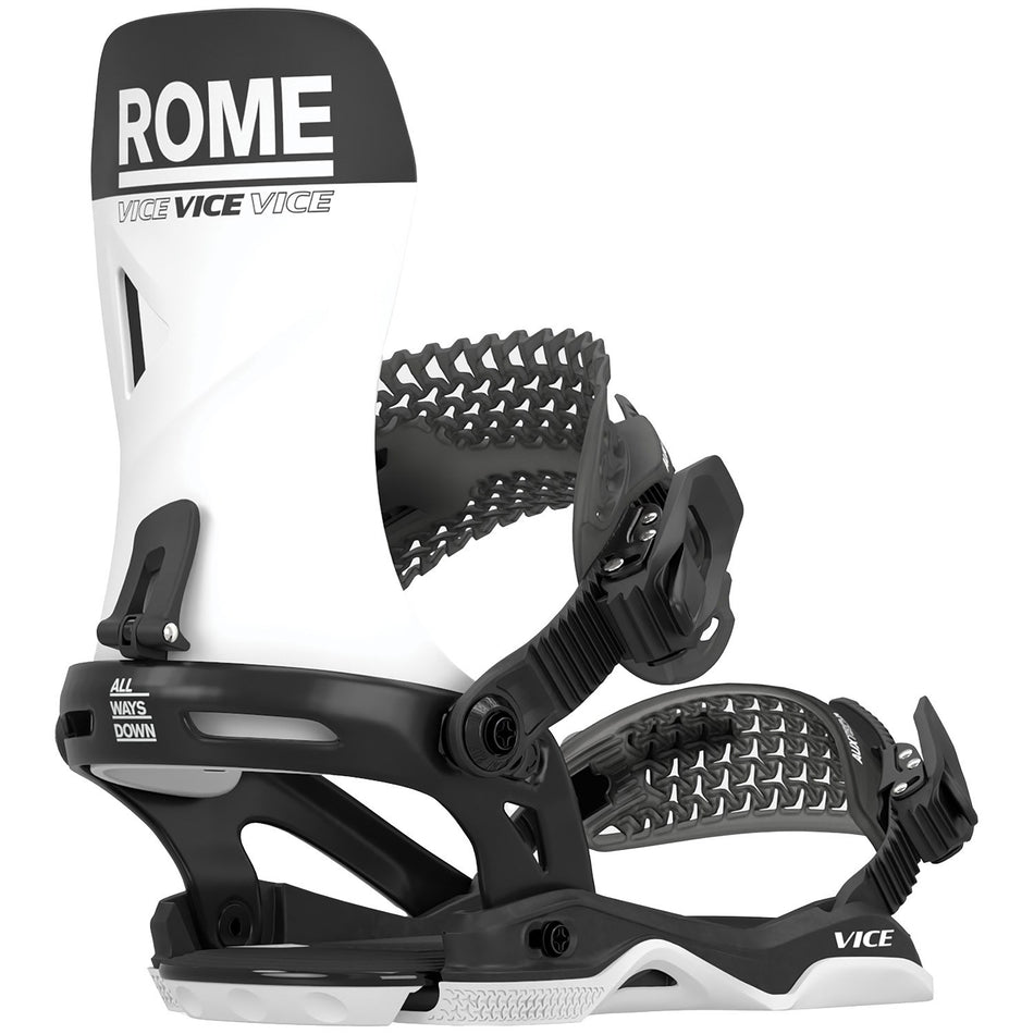 Rome Vice Snowboard Bindings Mens 2025 White