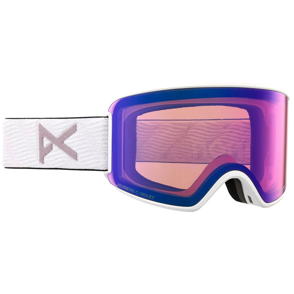 Anon WM3 Goggles & MFI Face Mask & Spare Lens White / Perceive Variable Violet Lens