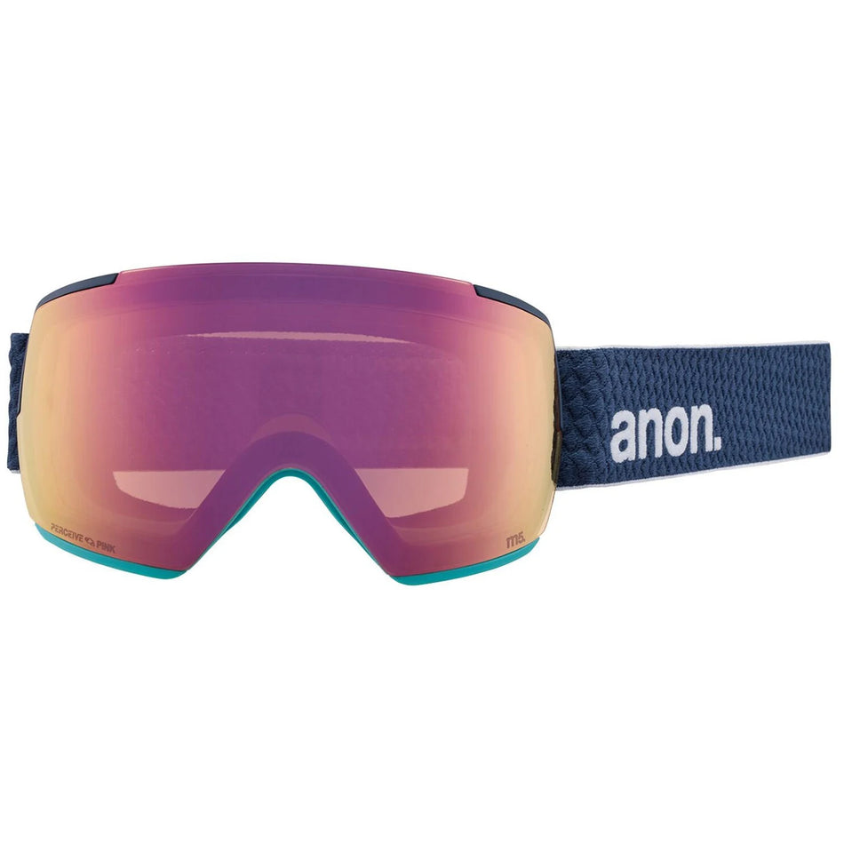 Anon M5 Goggles & MFI Face Mask & Spare Lens Low Bridge Fit Nightfall / Perceive Variable Blue Lens