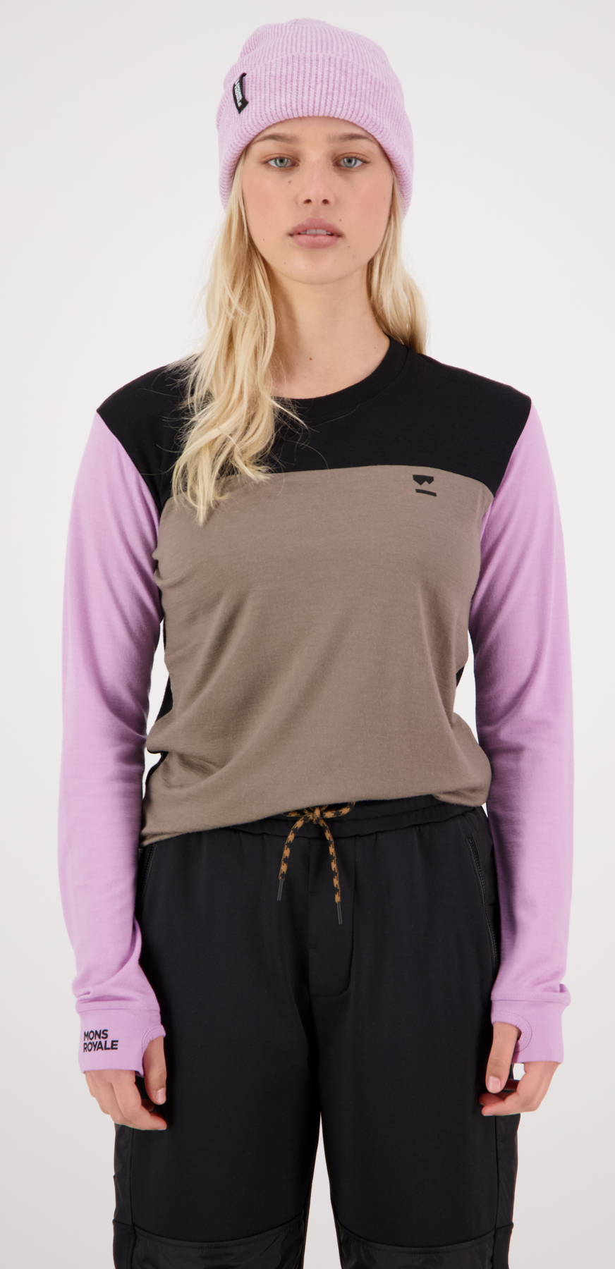 Mons Royale Yotei BF Long Sleeve Womens Orchid Dawn