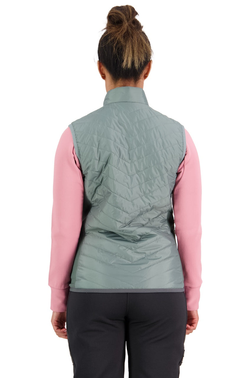 Mons Royale Neve Wool Insulation Vest Womens Sage / Burnt Sage