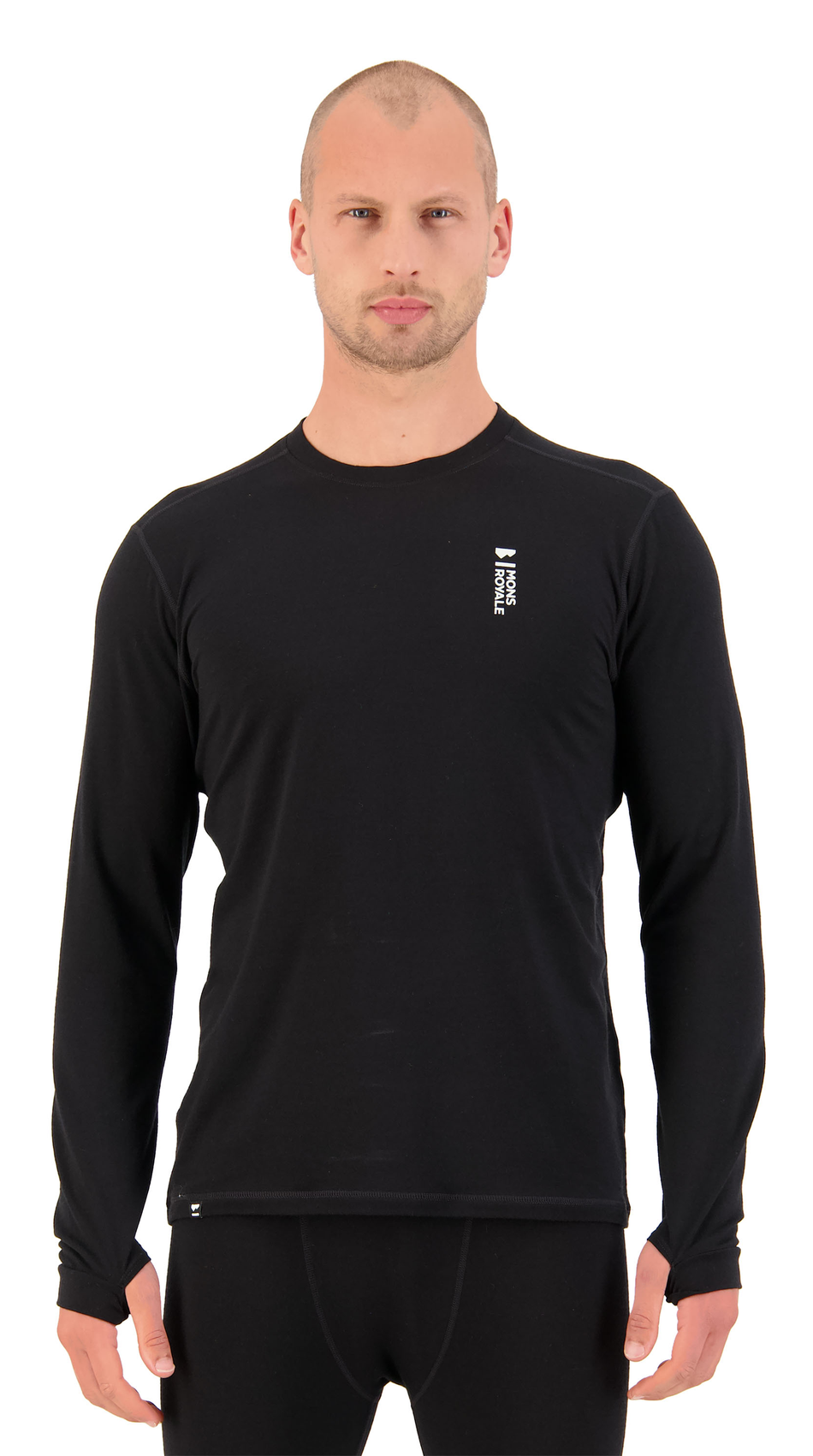 Mons Royale Cascade Merino Flex 200 Long Sleeve Mens Black