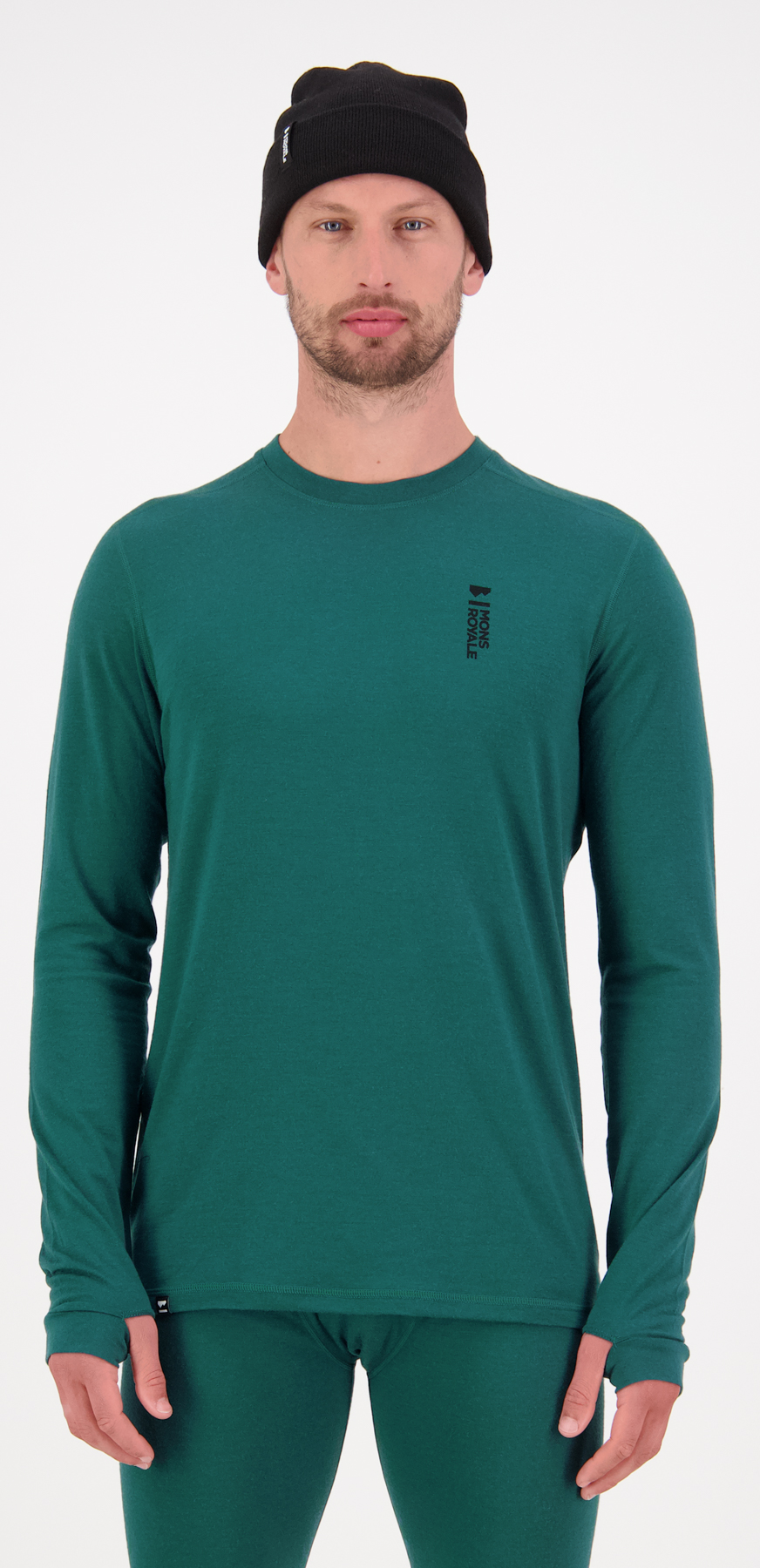 Mons Royale Cascade Merino Flex 200 Long Sleeve Mens Evergreen