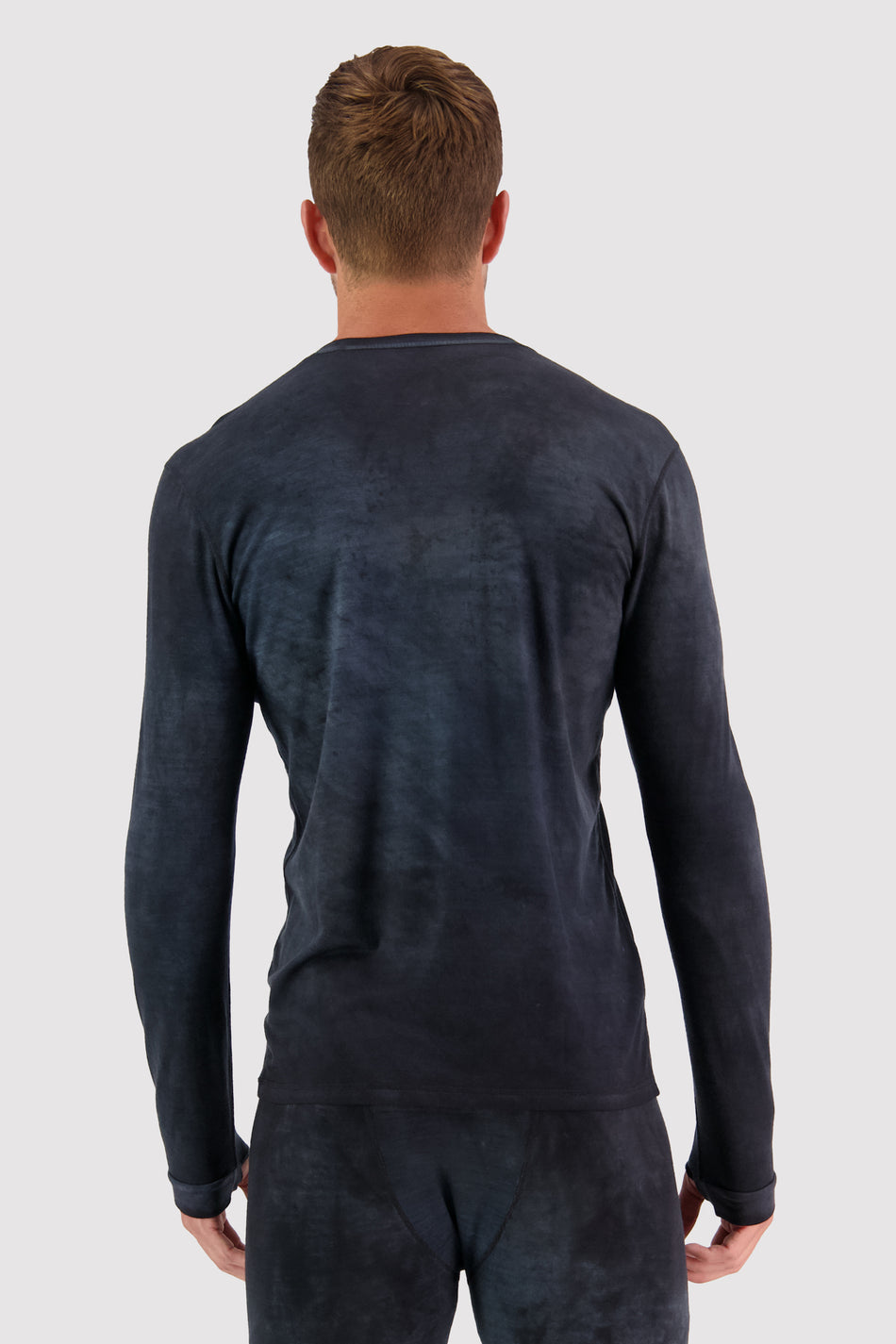 Mons Royale Cascade Merino Flex 200 Long Sleeve Mens Black Storm